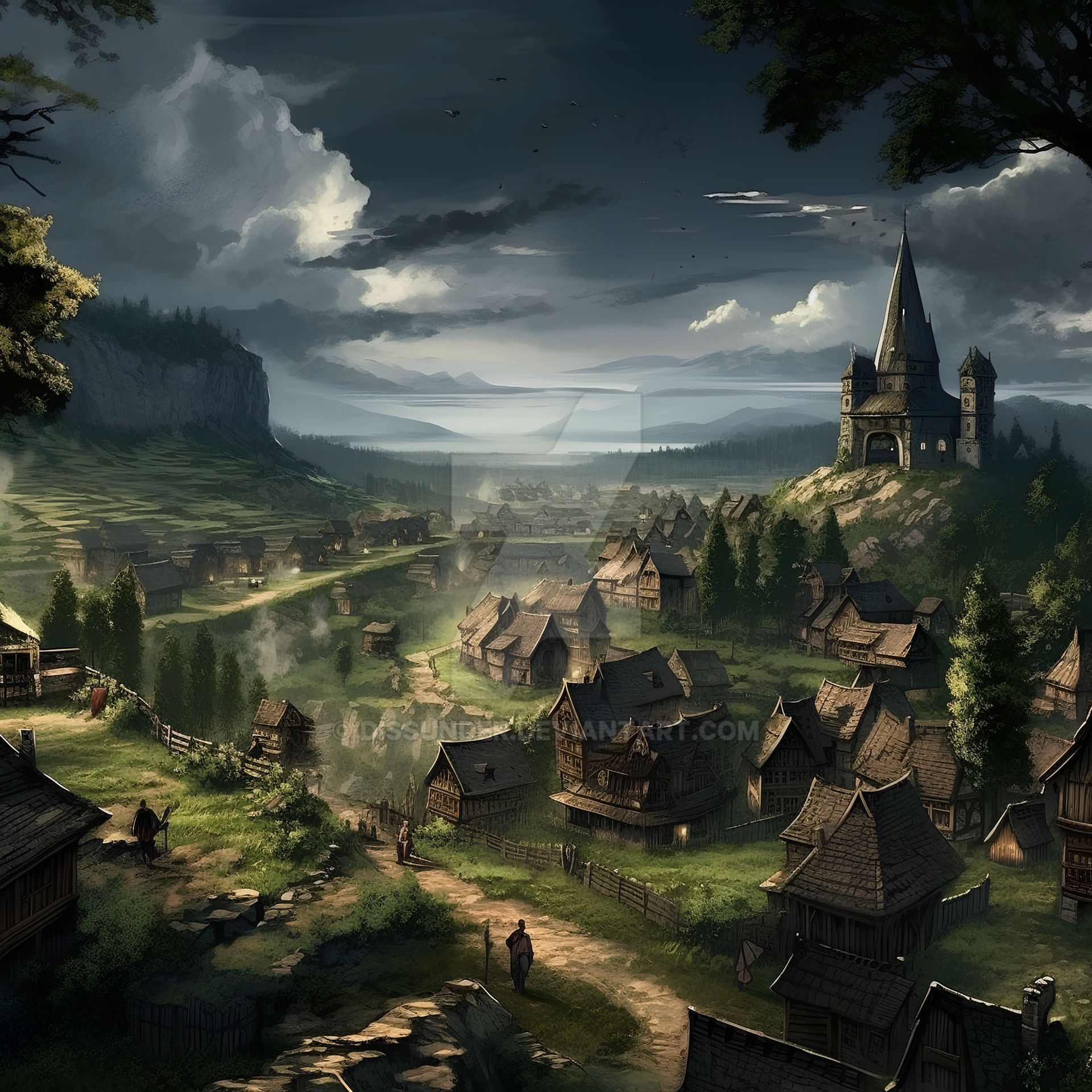 Medieval Dark Fantasy RPG Landscape by Dissunder on DeviantArt