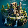 Castle. Fantasy castlescape. RPG setting