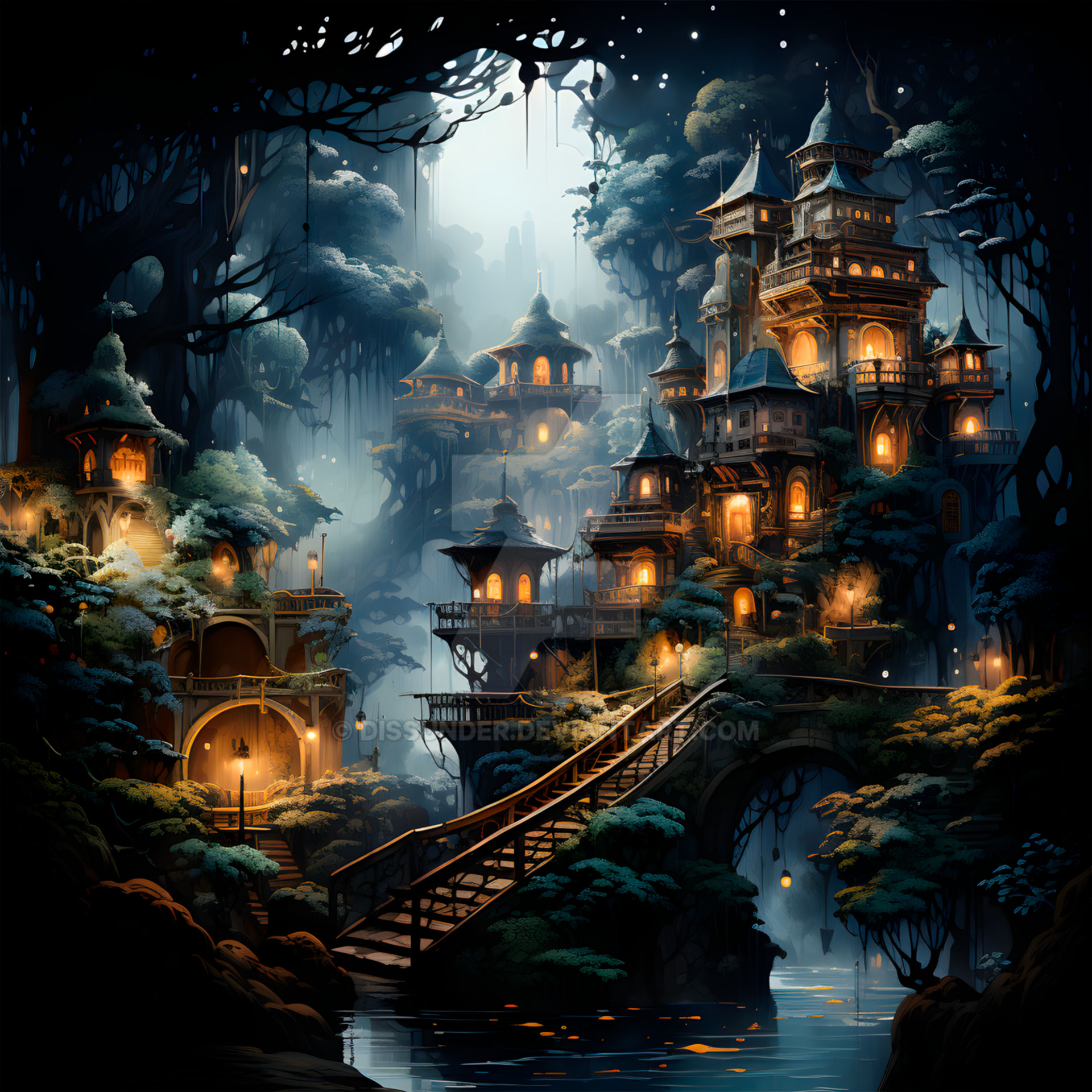 Random Fantasy Setting Magical Castle Landscape. Fantasy setting. AI/Ps by Dissunder on DeviantArt