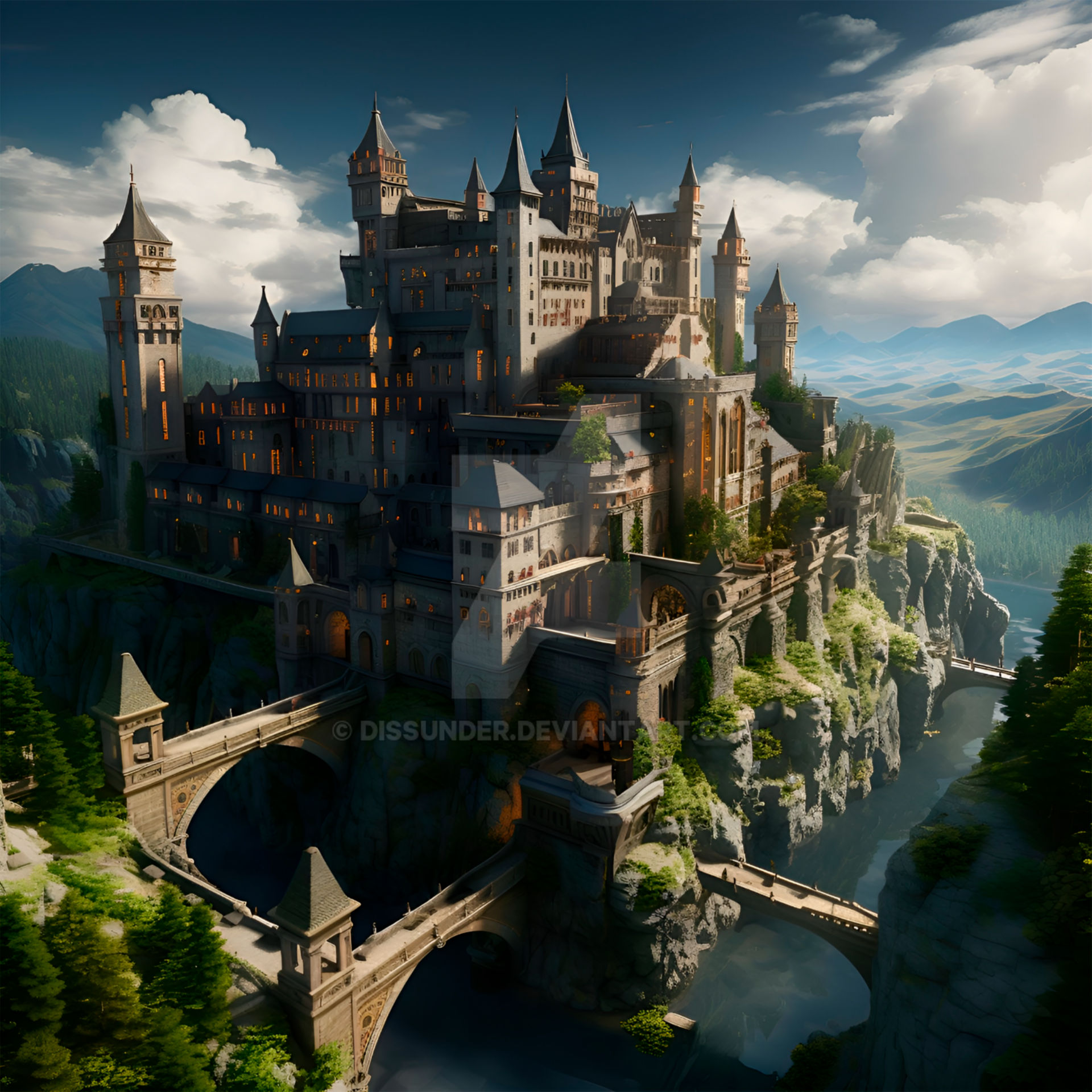 Castle Fall Rpg Medieval Fantasy Castlescape. RPG setting. Castle by Dissunder on ...