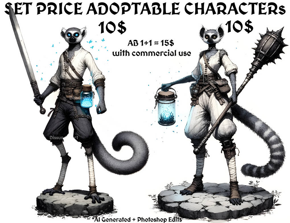 Adaptable Chacacters Set Price Adoptable Characters 10$/1 Lemurians by Dissunder on DeviantArt
