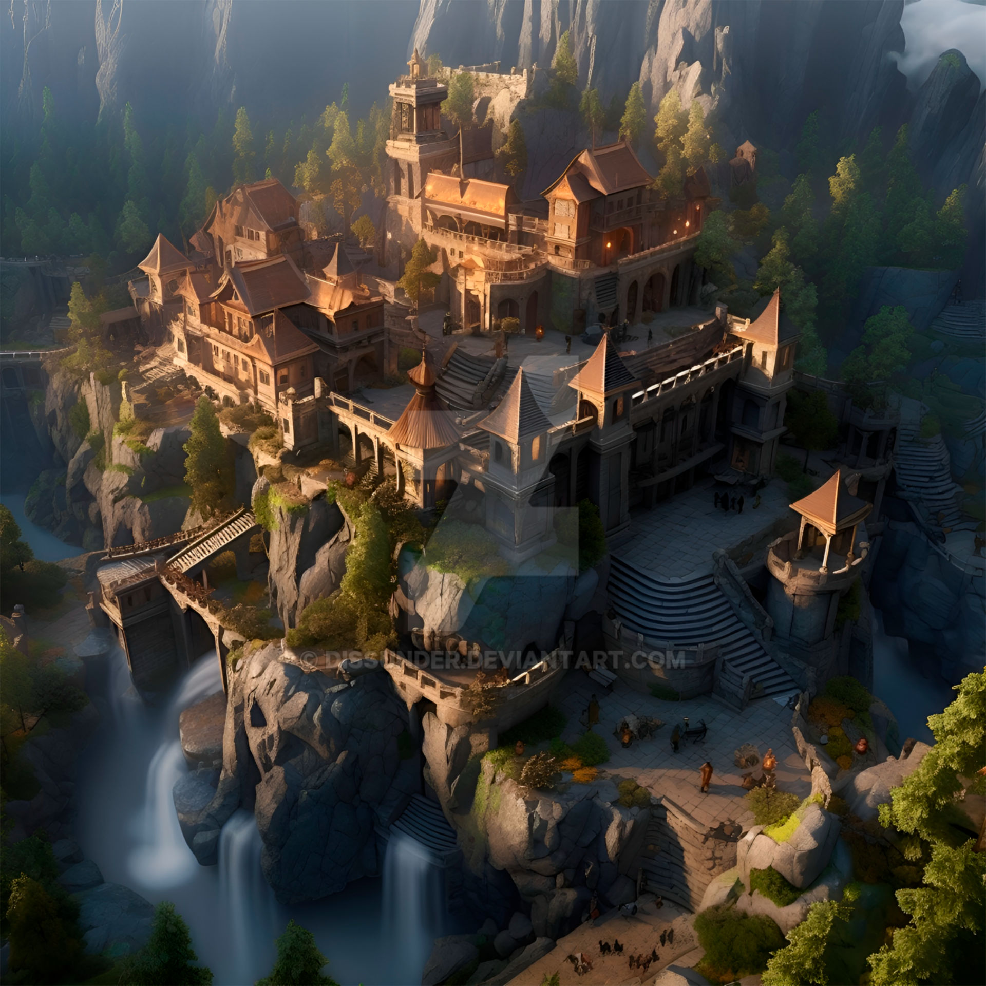 Castle Fall Rpg Castle. Fantasy castlescape. RPG setting. by Dissunder on DeviantArt