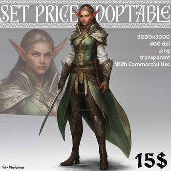 Set Price Adoptable Character. Warrior Elf Female