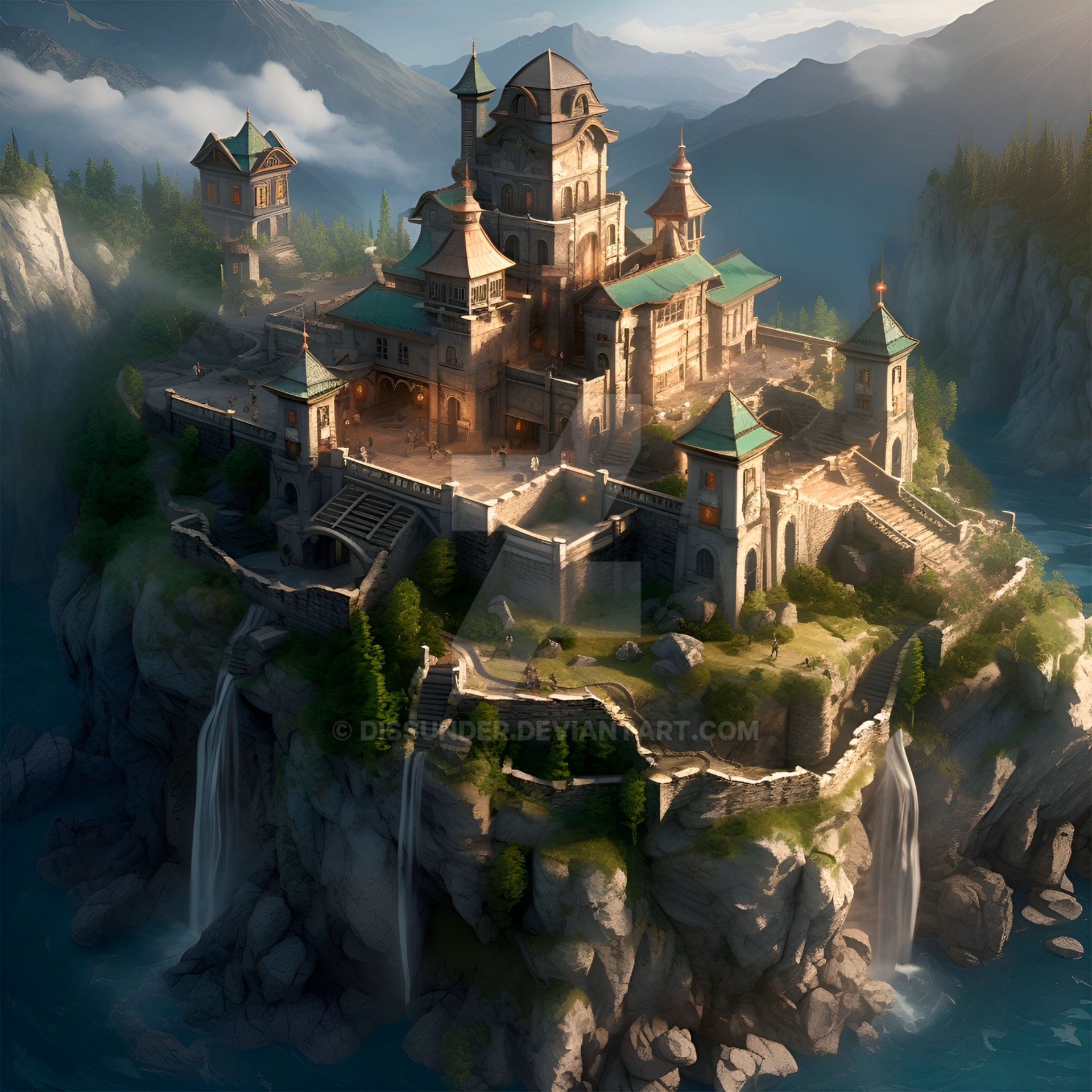 Castle Fall Rpg Castle. Fantasy castlescape. RPG setting. by Dissunder on DeviantArt