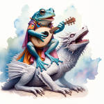 Frog Bard on Dragon Adoptable Original Character