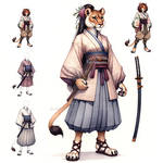 Leonin Female  Samurai Adoptable Character. 4$