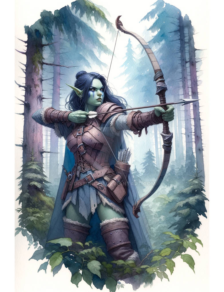 Orc Female Ranger Adoptable Character 5$ by Dissunder on DeviantArt