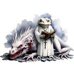 White Frog Witchfinder With Undead Dragon