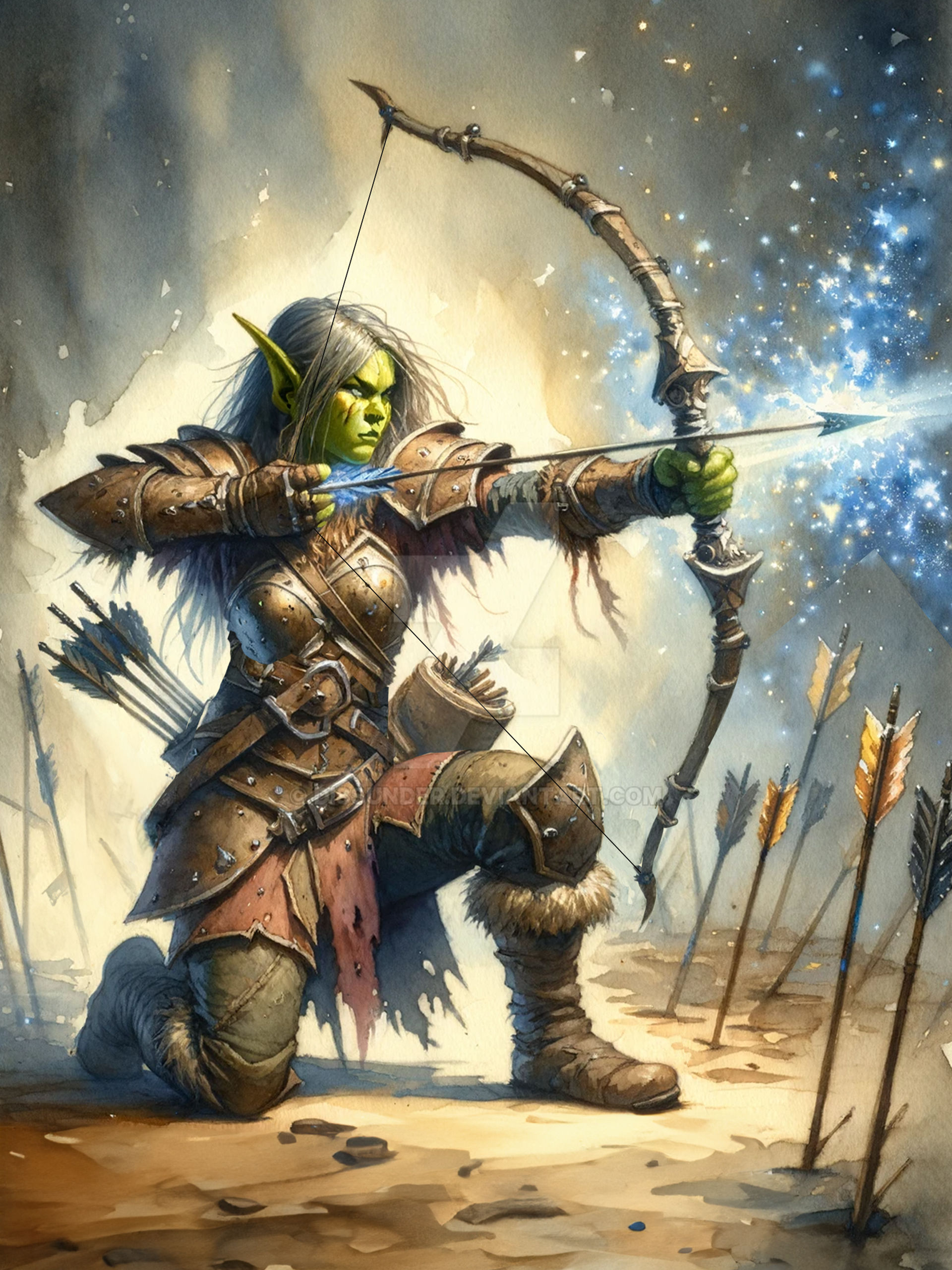 Orc Female Archer Warrior Character Art - 12$ by Dissunder on DeviantArt