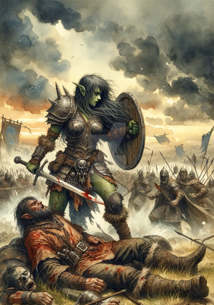 Orcs In Battle Battle Scene Orc Warrior Character 10$ by Dissunder on DeviantArt