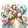Frogfolk Lady Art Portrait Character Adoptable. 6$