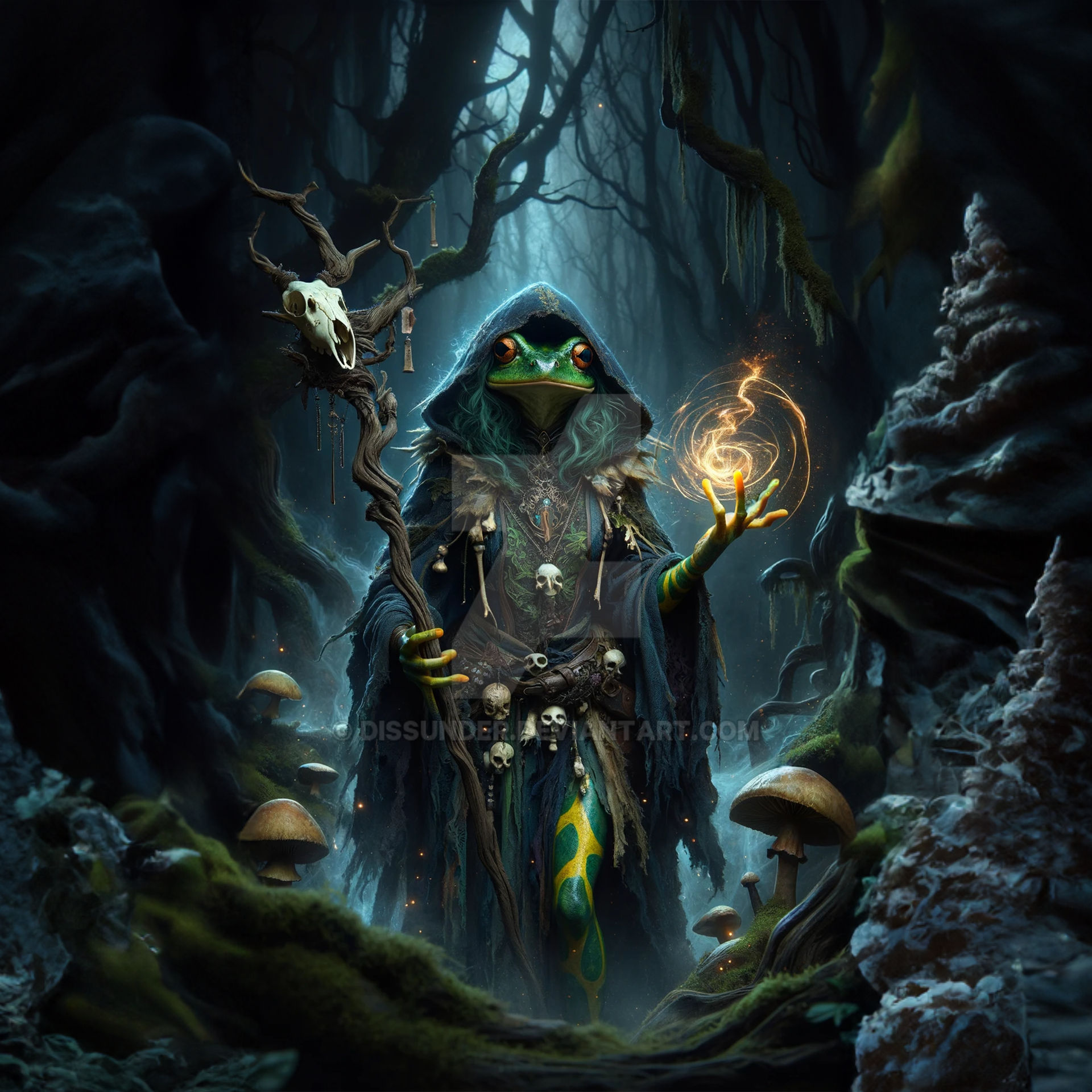 Swamp Characters Frogfolk Swamp Witch Realistic Adoptable Character by Dissunder on ...