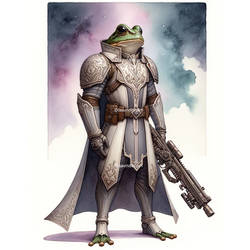 Frog Man Star Trooper Sci-Fi Character Art 8$