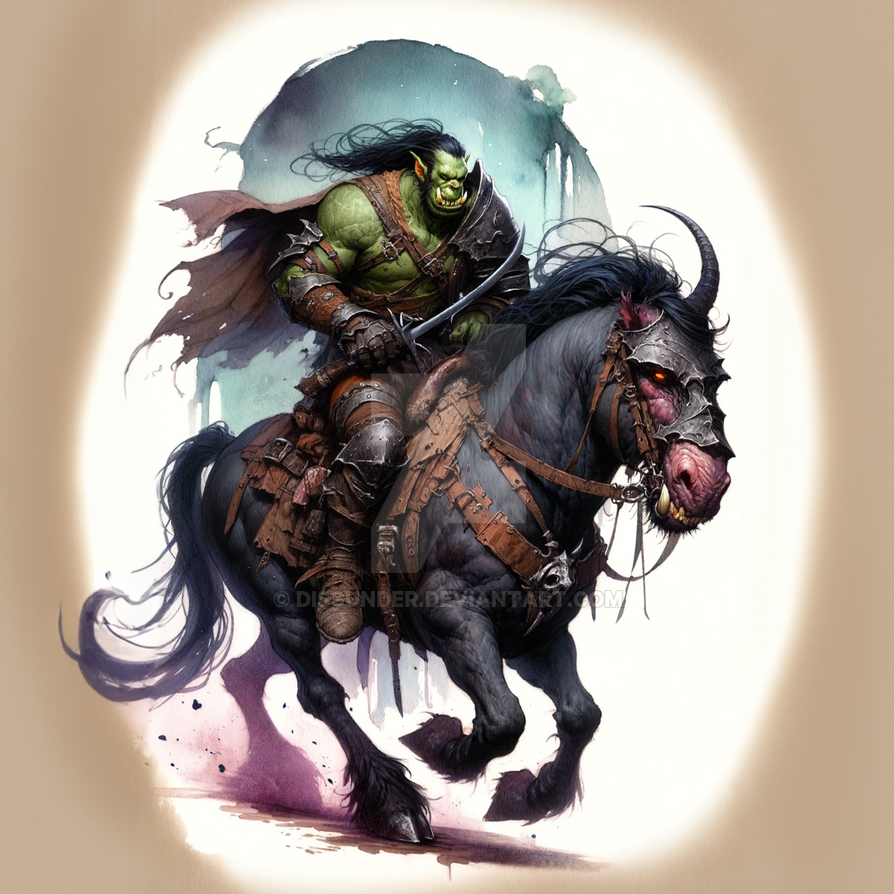 Rogue Orc Rider On Cursed Unicorn 15$ by Dissunder on DeviantArt