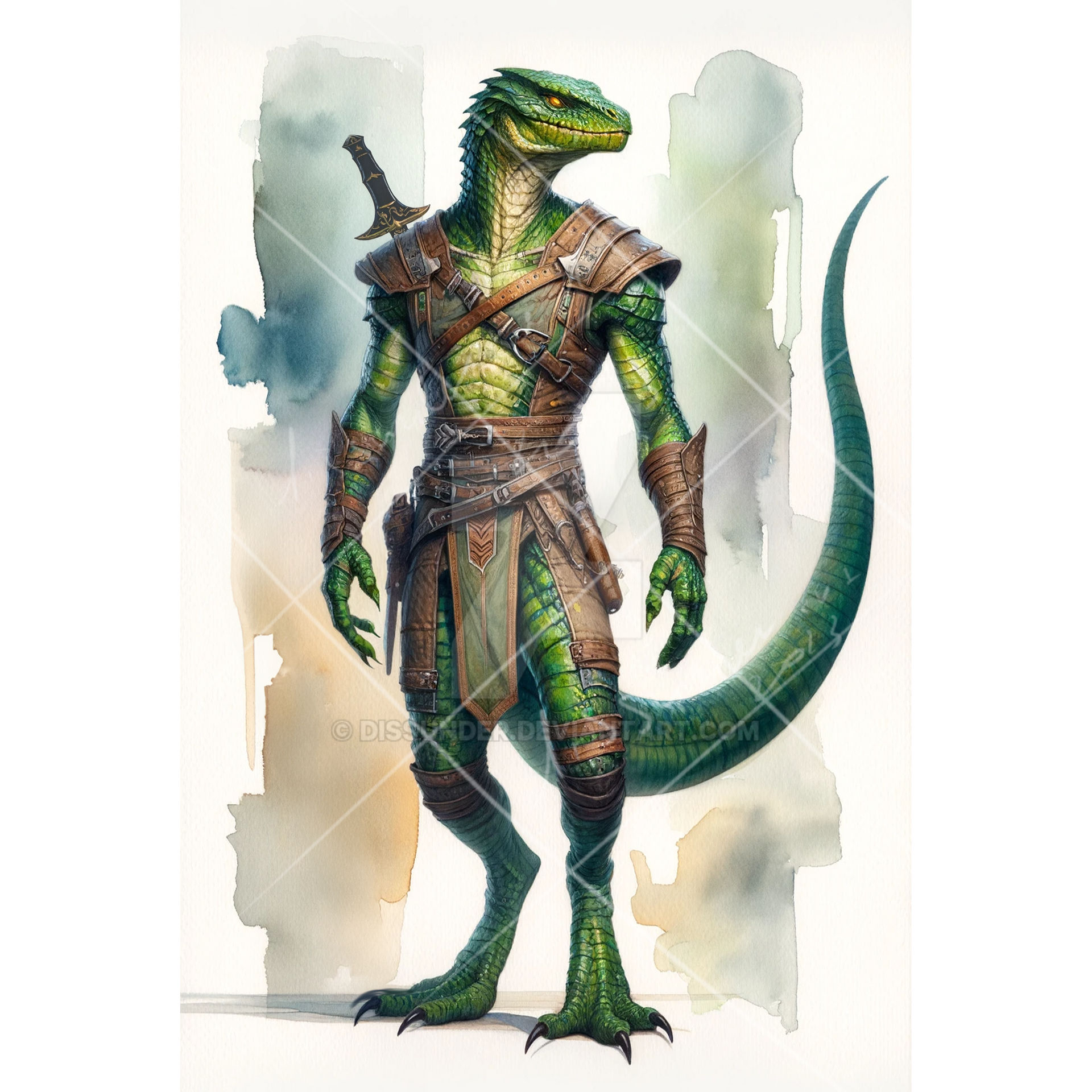 Lizardfolk Warrior Male Character Adoptable 10$ by Dissunder on DeviantArt