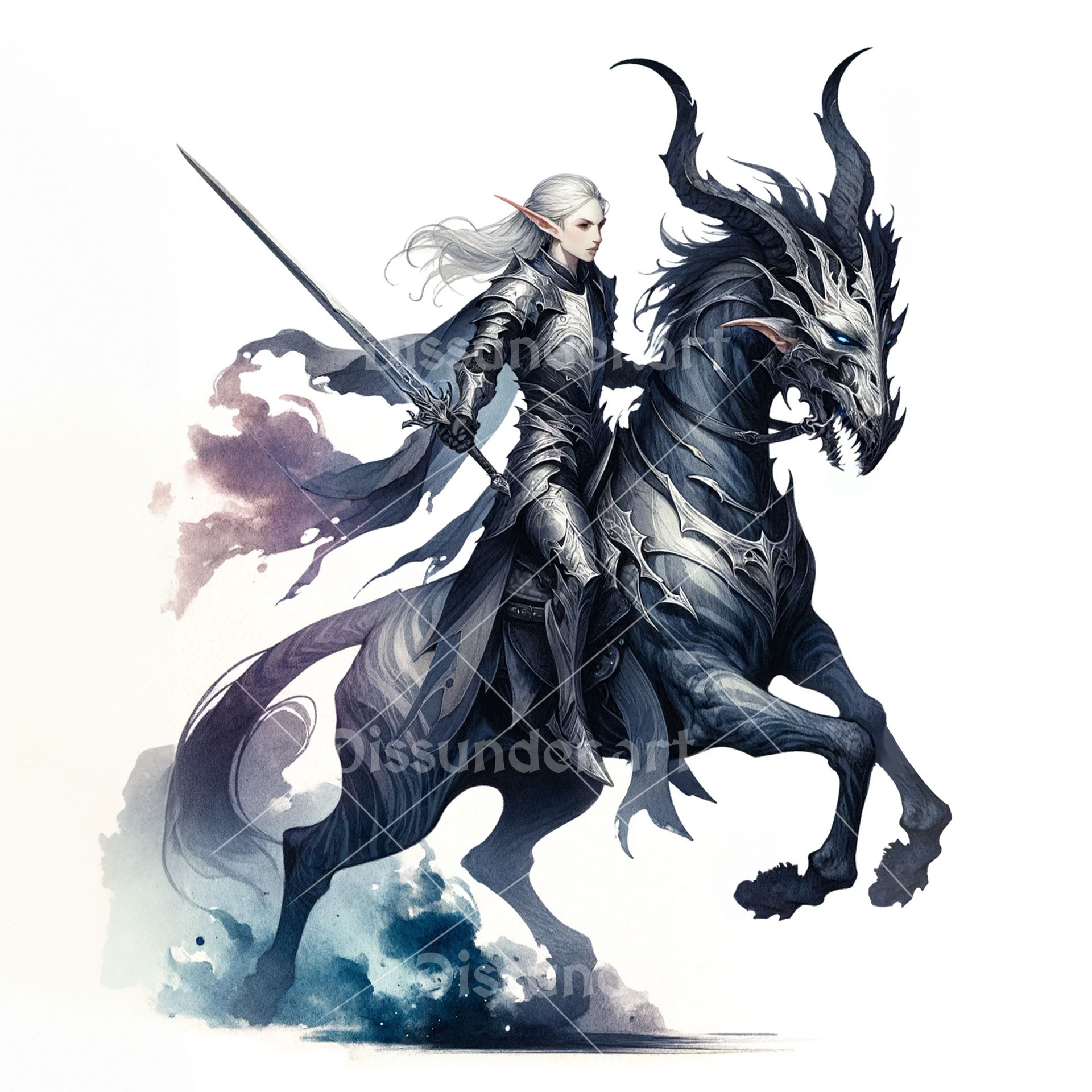 Elf Knight Beast Rider Adoptable Art 12$ by Dissunder on DeviantArt