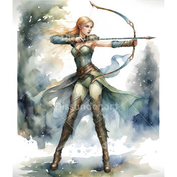 Elf Female Archer Huntress Adoptable Character 25$