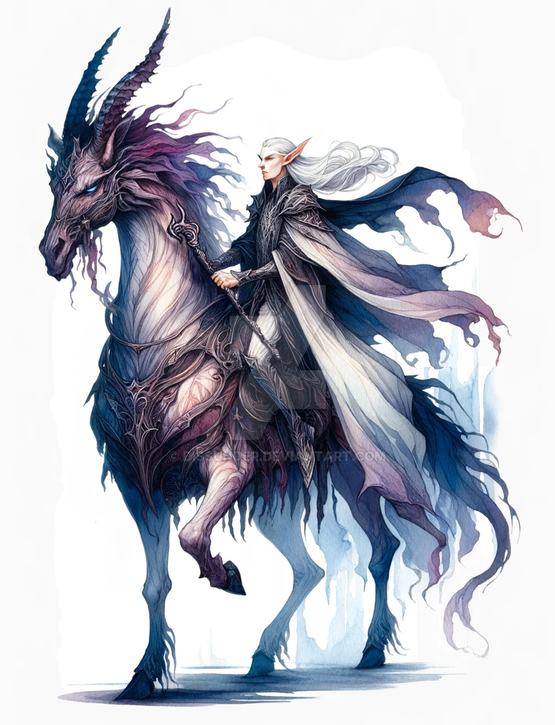 Elf Rider Elf Male Rider Mage Character Art 10$ by Dissunder on DeviantArt