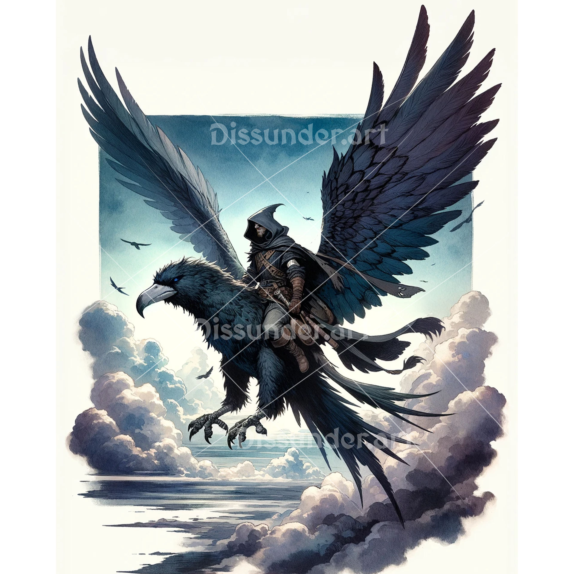 Raven Rider Art Adoptable Character 10$ by Dissunder on DeviantArt