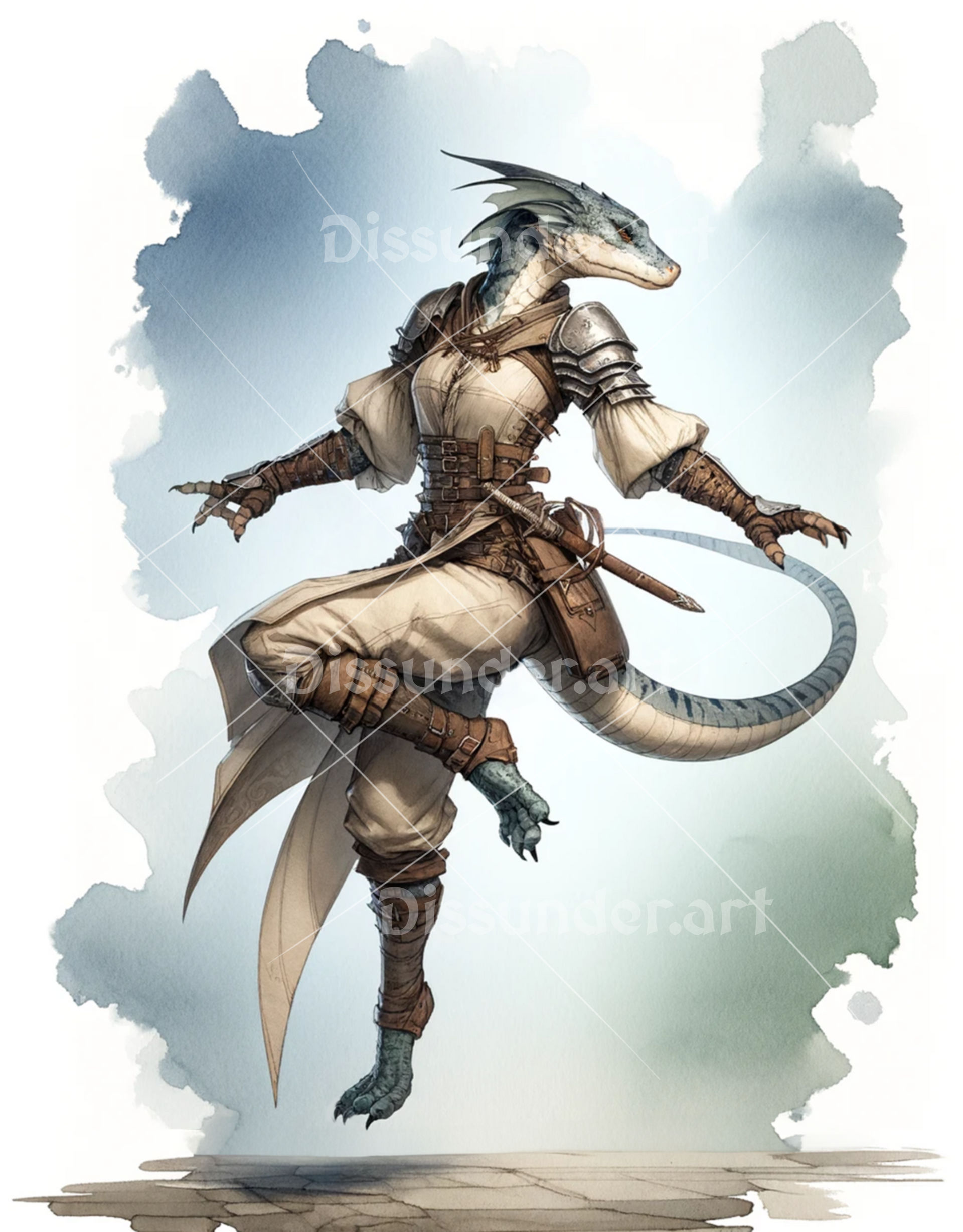 Lizardfolk Lady Character Adoptable Art 8$ by Dissunder on DeviantArt