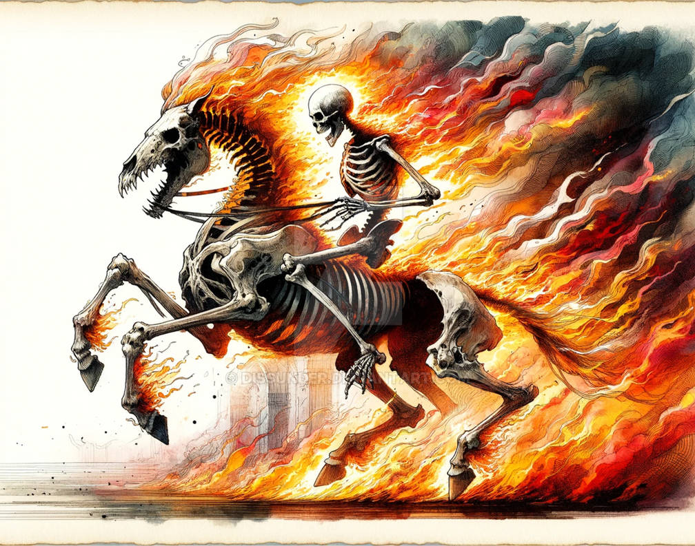 Skeleton Flaming Rider Adoptable 8$ by Dissunder on DeviantArt