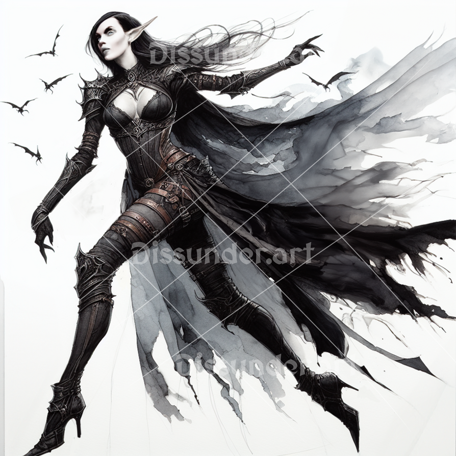 Vampire Dro Vampire Drow Lady Art Character 10$ by Dissunder on DeviantArt