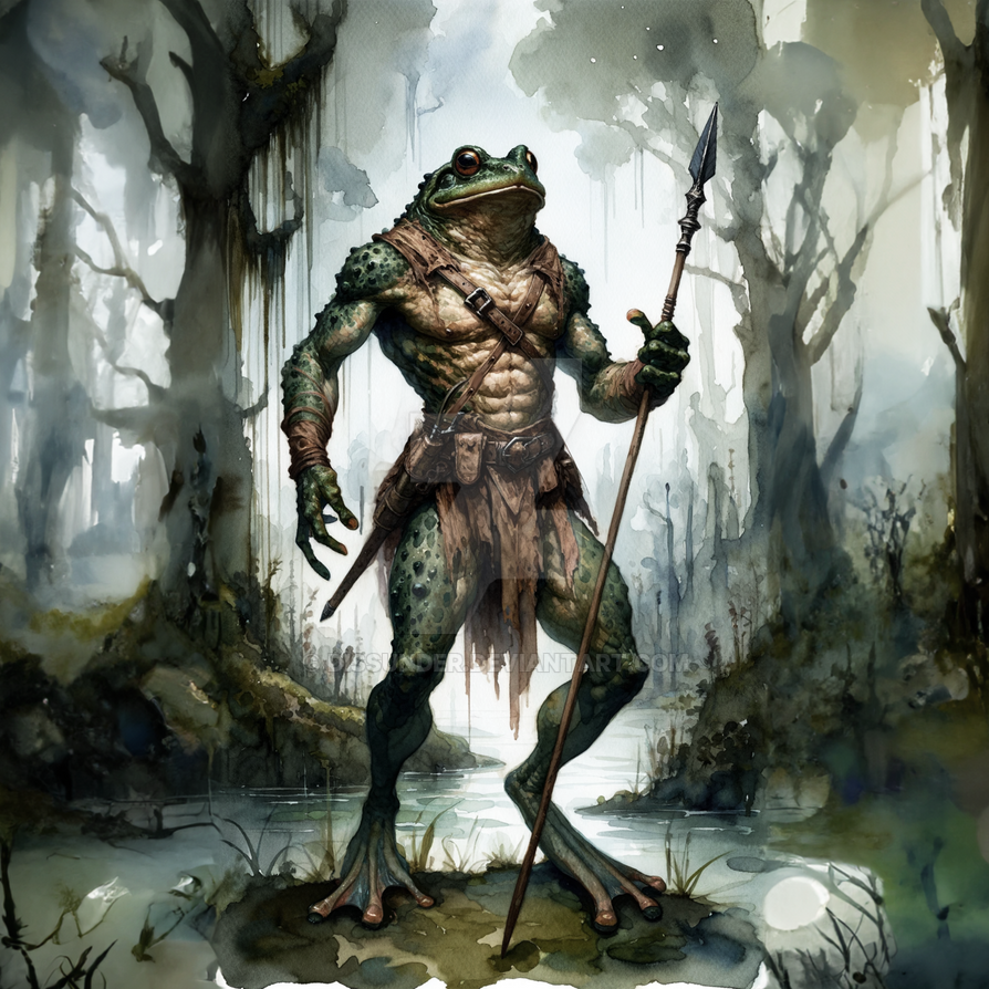 Swamp Characters Adoptable Swamp Warrior Frogfolk Character 8$ by Dissunder on DeviantArt