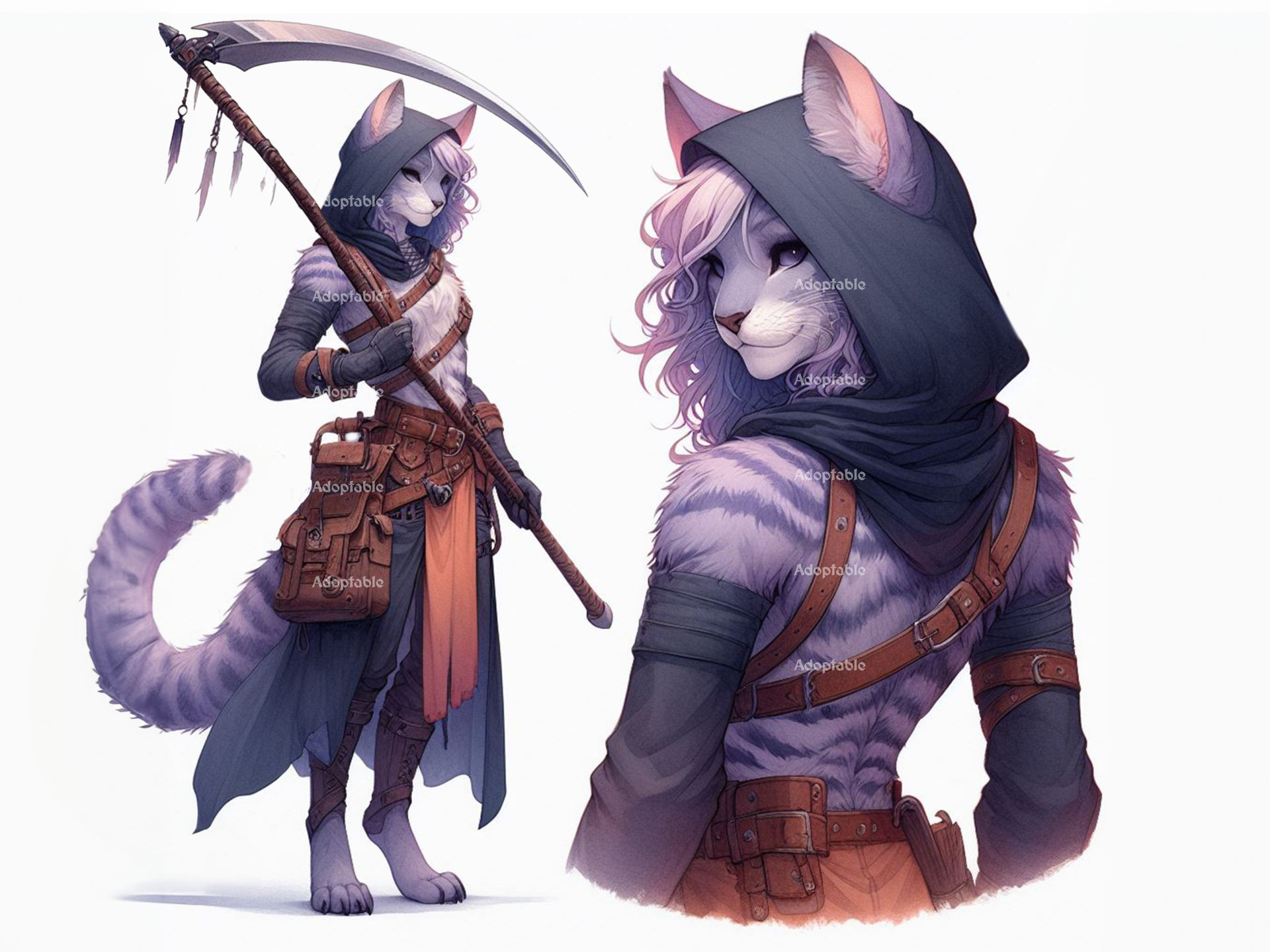 Adoptable Feline Assassin Character Art 10$ by Dissunder on DeviantArt