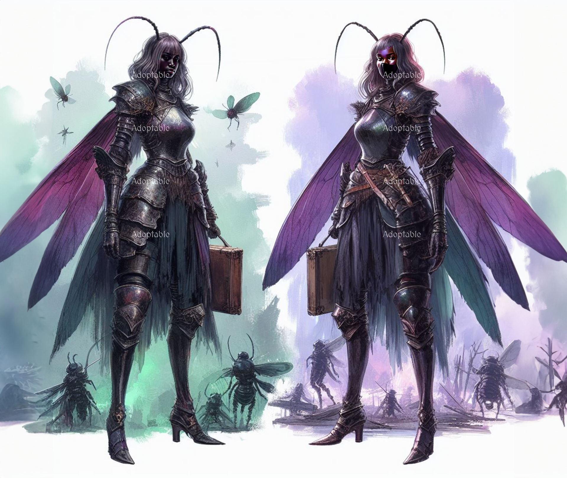 Agent Insectoid Insectoid Female Characters Sheet 6$ by Dissunder on DeviantArt