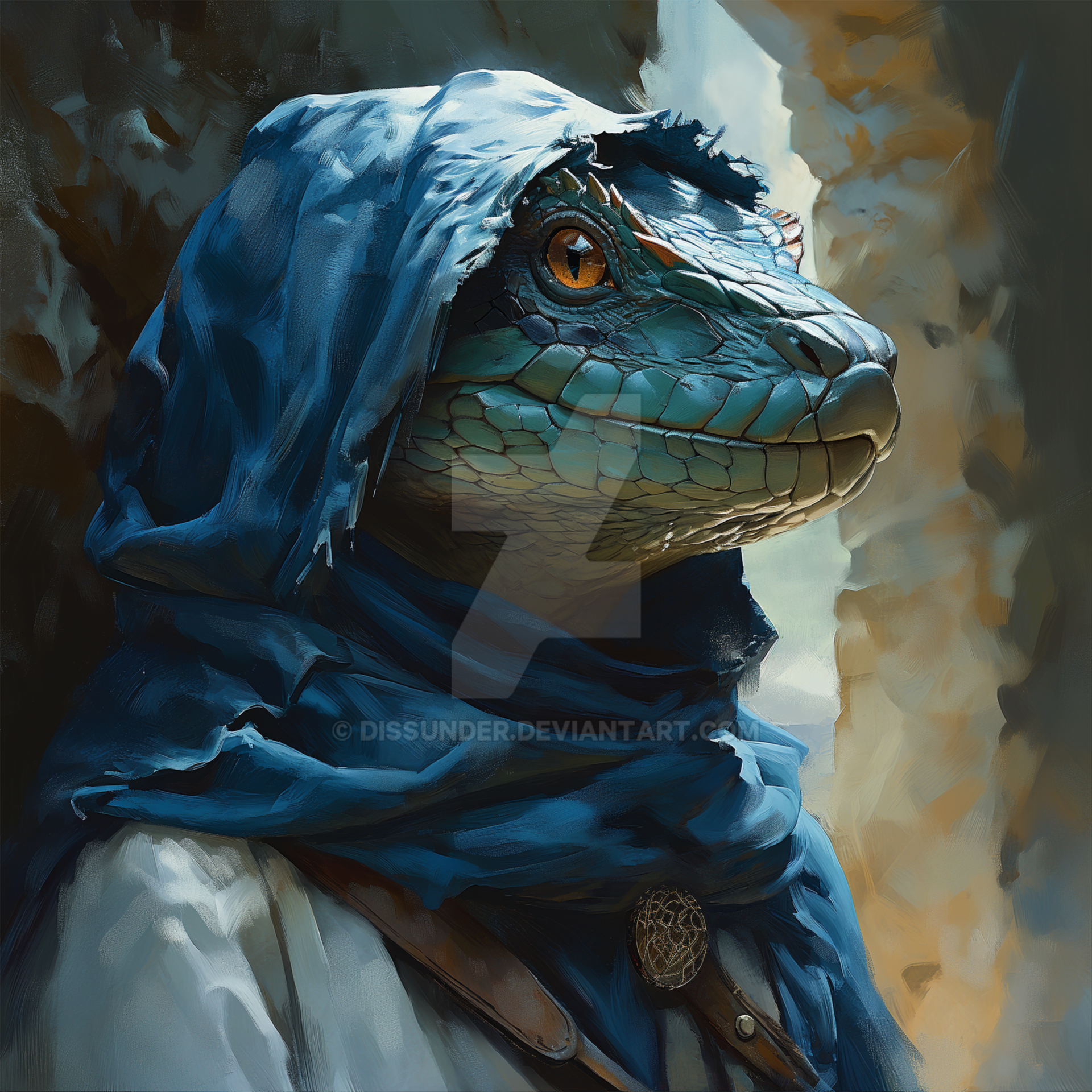 Bionic Lizardfolk Adoptable Lizardfolk Realistic Art Portrait 6$ by Dissunder on DeviantArt