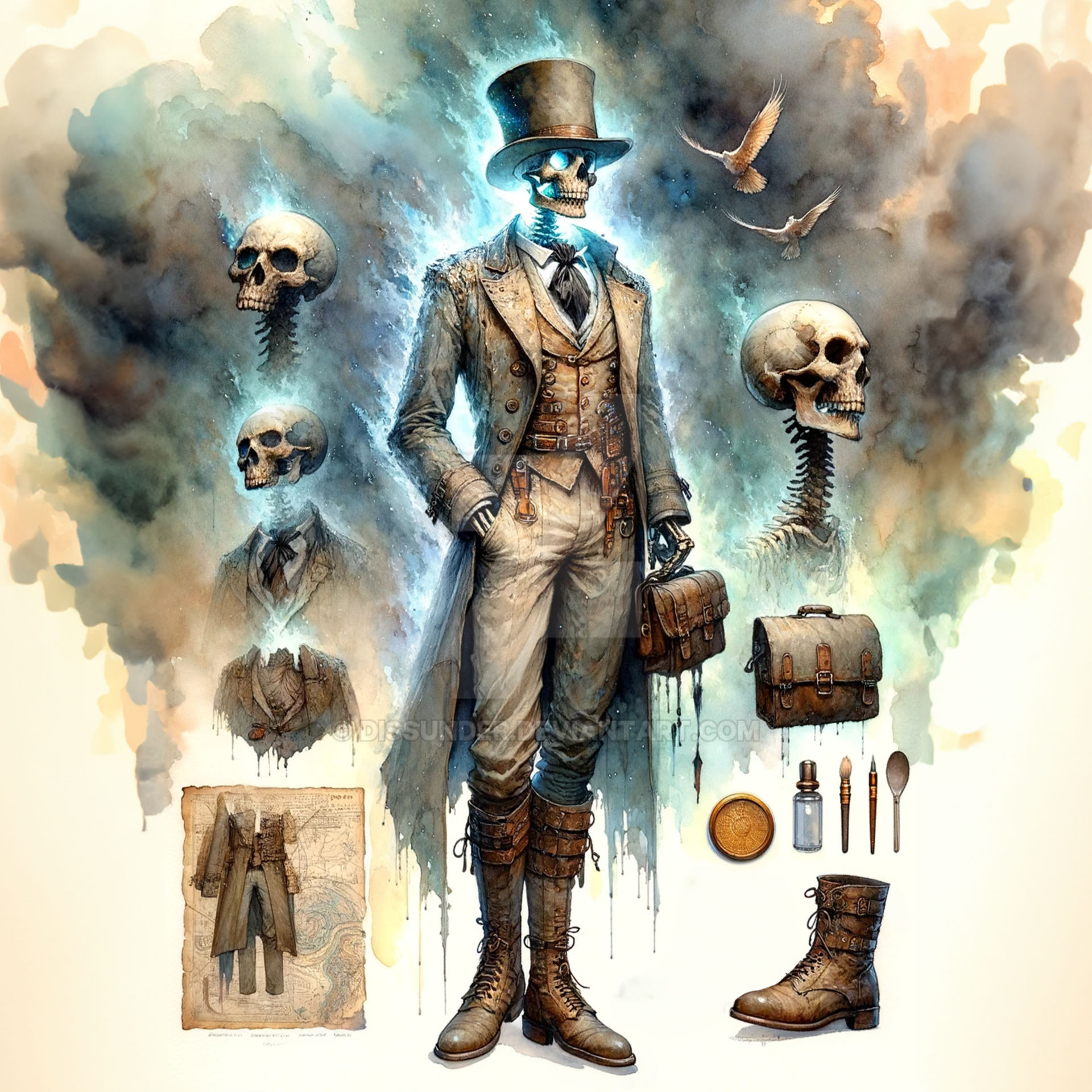 Sci-Fi Skeleton Male Character Art 7$ by Dissunder on DeviantArt