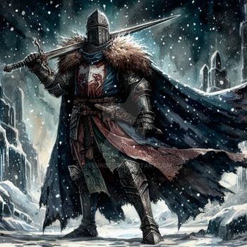 Snow Crusader With Great Sword Character Art 7$