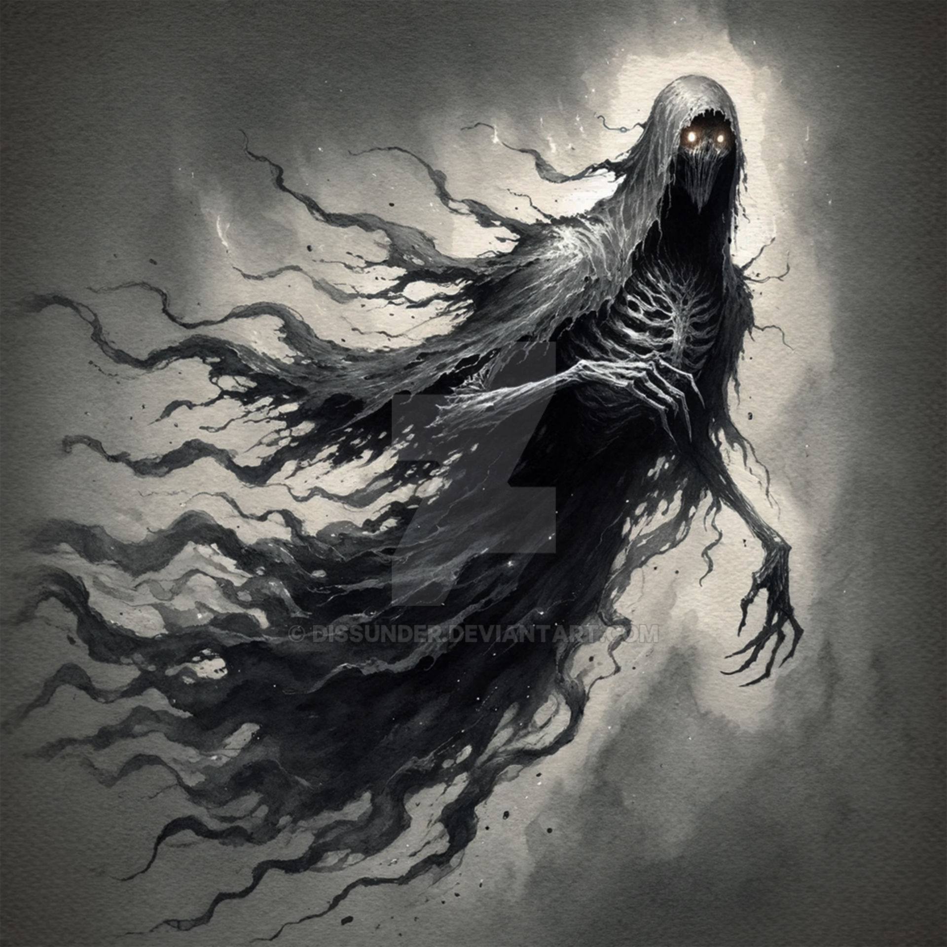 Wraith. DnD Adoptable Ghost Character. 7$ by Dissunder on DeviantArt