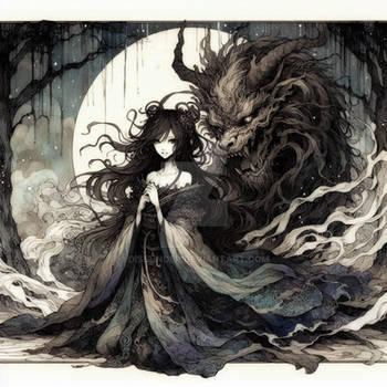 Demon Princess Oriental Macabre Art 7$