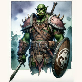 Orc Warrior Veteran Male Character Art 6$