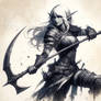 Elf Female Warrior With Battle Scythe 6$