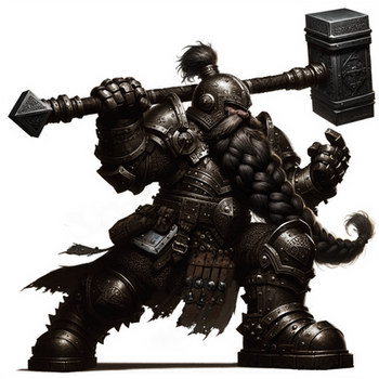 Mountain Dwarf Renegade Hammer Warrior 7$