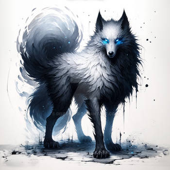 White Wolf Spirit Adoptable Creature Art 6$