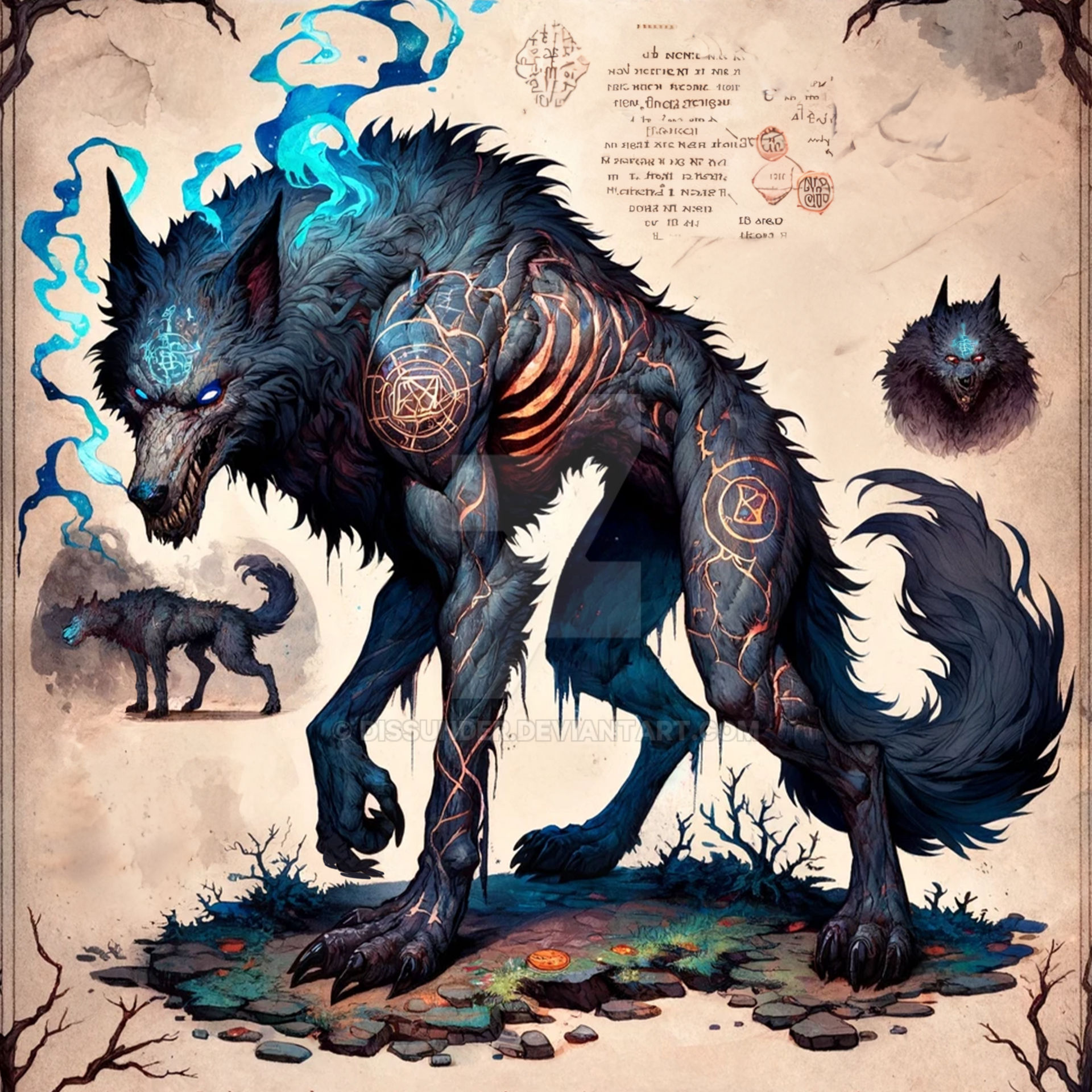 Cursed Wolves Arcane Dark Magic Werewolf Cursed Wolf 8$ by Dissunder on DeviantArt