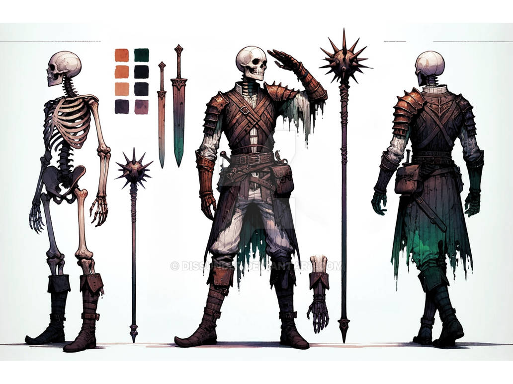 Skeleton Soldier Rig Undead Skeleton Soldier Character Sheet 7$ by Dissunder on DeviantArt