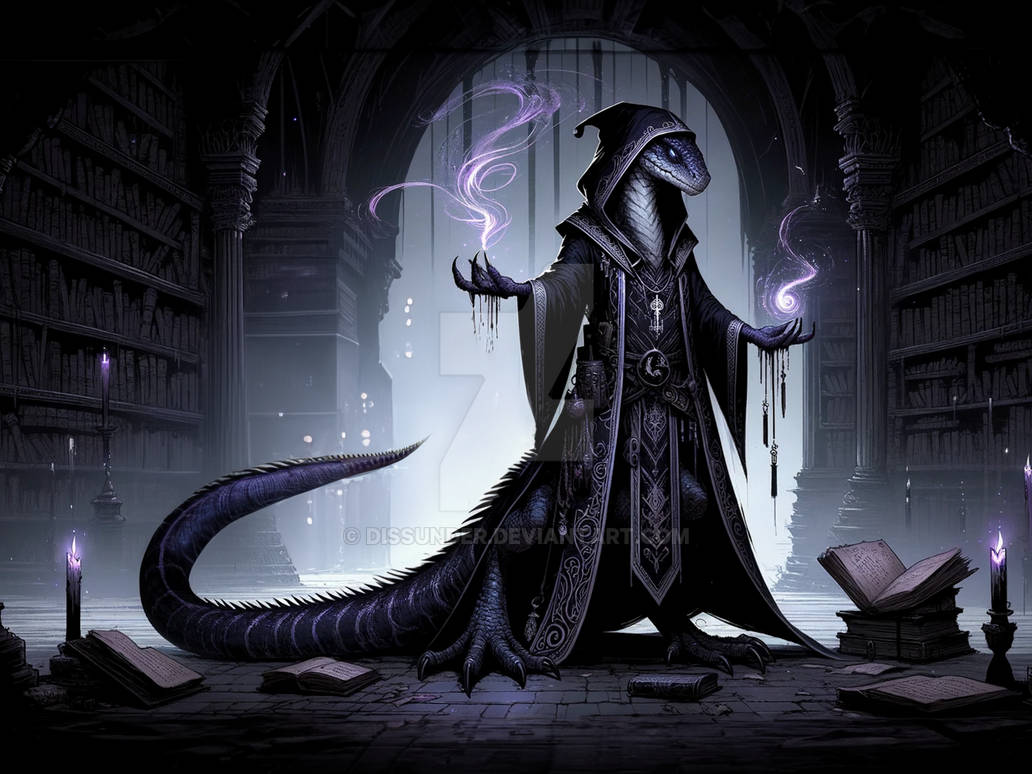 Lizardfolk Sorcerer Warlock Character Art 8$ by Dissunder on DeviantArt