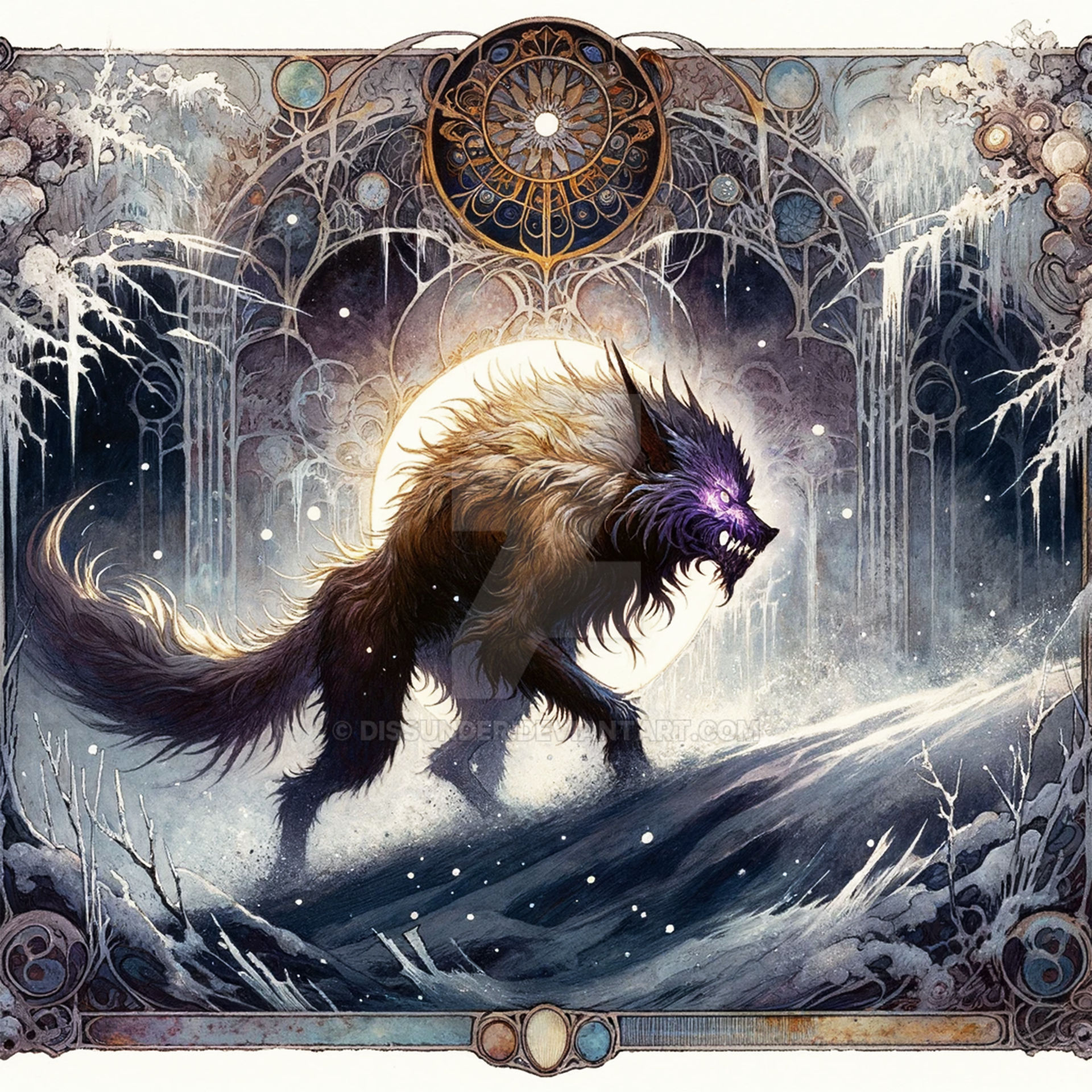 Cursed Wolves Creature Snow Wolf Spirit Adoptable Art 7$ by Dissunder on DeviantArt