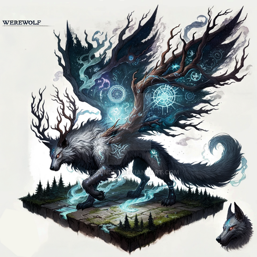 Astral Winged Ancient Werewolf Unique Creature 10$ by Dissunder on ...