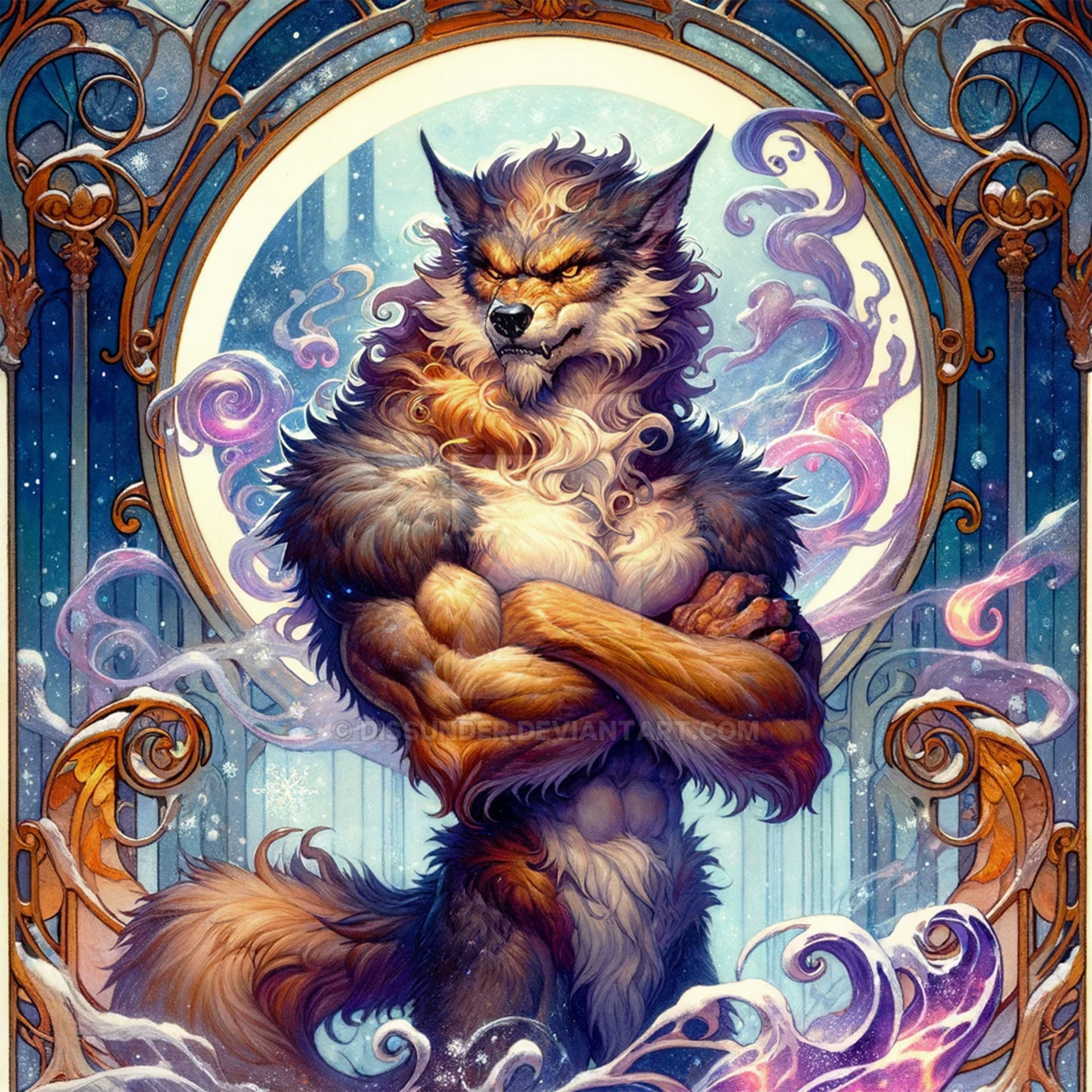 Deviantart Pythos Werewolf Werewolf Male Adoptable Portrait Art 7$ by Dissunder on DeviantArt