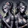 Drow Twin Sisters Tattooed Renegades Adoptable 8$