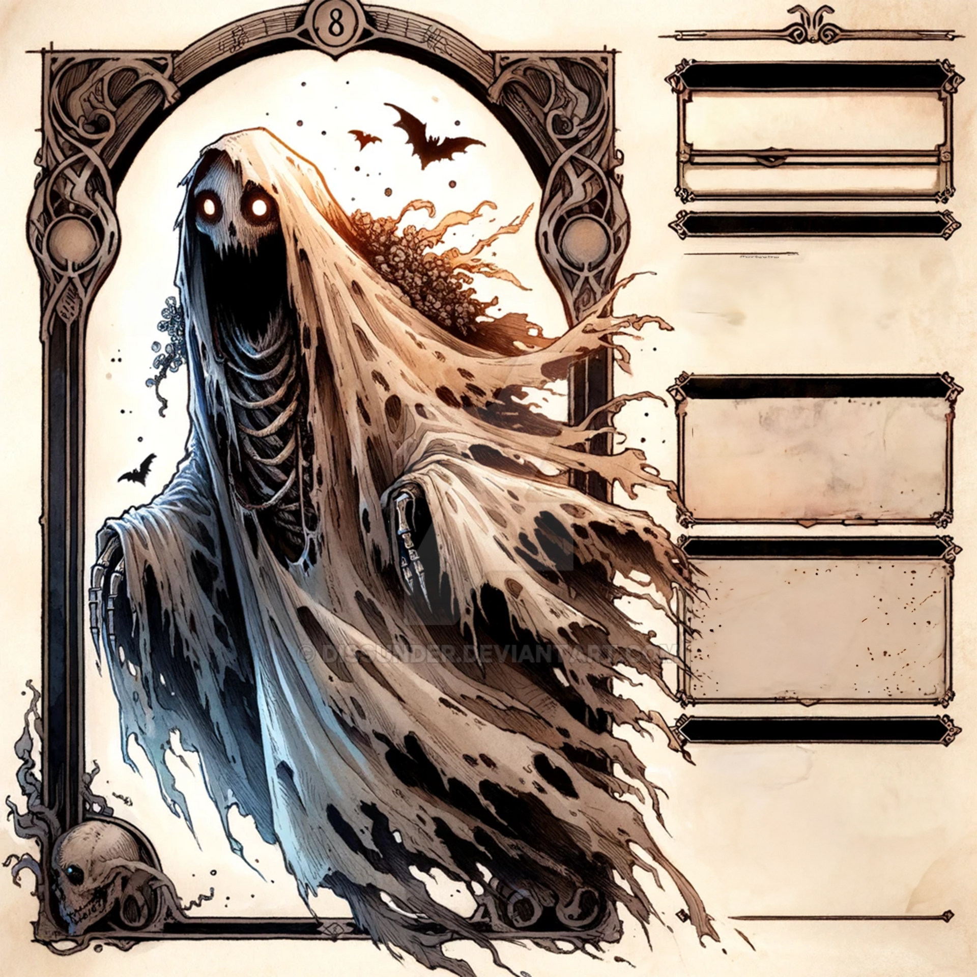 Lesser Wraith Dnd The Gravebound Wraith. DnD Undead Creature 6$ by Dissunder on DeviantArt
