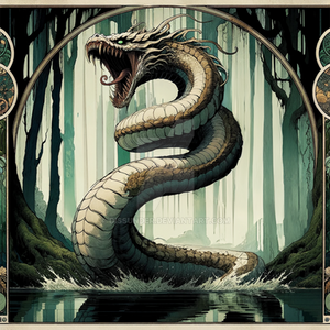 the Blighted Eft. Swamp Beast Snake Serpent Dragon