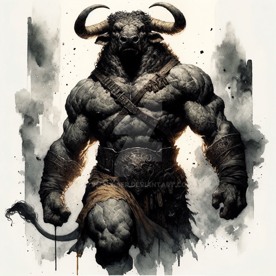 Minotaur Male Character Art Portrait Adoptable 8$ by Dissunder on ...