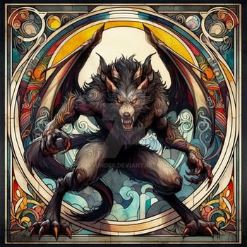 Warewolf Devil Red with Black Horned Werewolf by Dissunder on DeviantArt