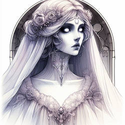 Ghost Lady Gothic Undead Character Portrait 4$